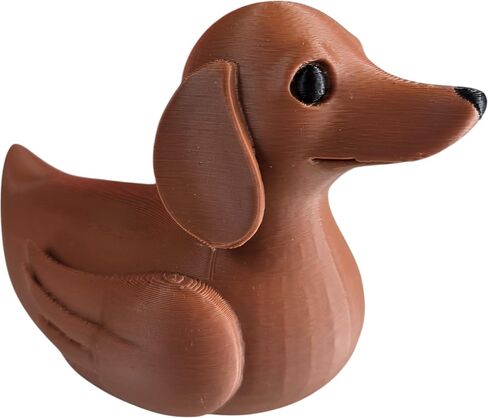 Dachshund Duck Figurine - Funny Dashboard Wiener Dog Duck Décor - Collectible Duck for Cruise Ship Hiding - Car Dash Duck - Unique Dog Duck - Cute Collectible – 3D Printed in Canada in Saudi Arabia