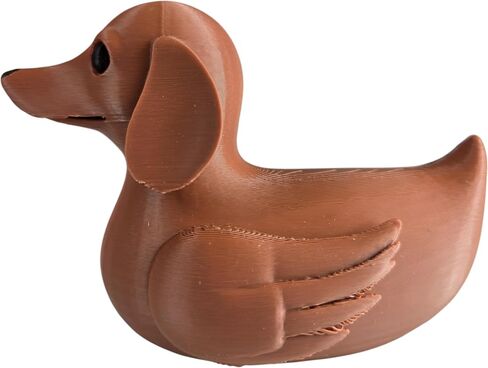 Dachshund Duck Figurine - Funny Dashboard Wiener Dog Duck Décor - Collectible Duck for Cruise Ship Hiding - Car Dash Duck - Unique Dog Duck - Cute Collectible – 3D Printed in Canada in Saudi Arabia