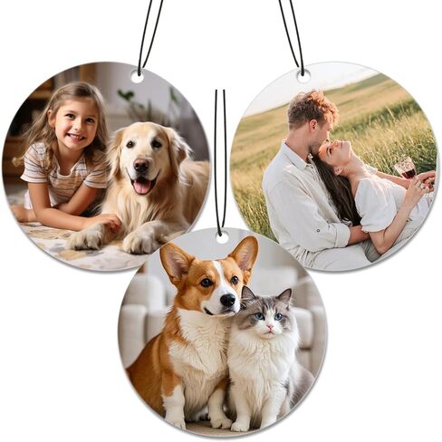 معطرات الهواء المخصصة مع الصورة - معطر الهواء الشخصي للسيارة ، نص صورة مزدوج التخصيص ، حفل زفاف عيد ميلاد للرجال صديقة صديقها (المحاصيل) in Kuwait