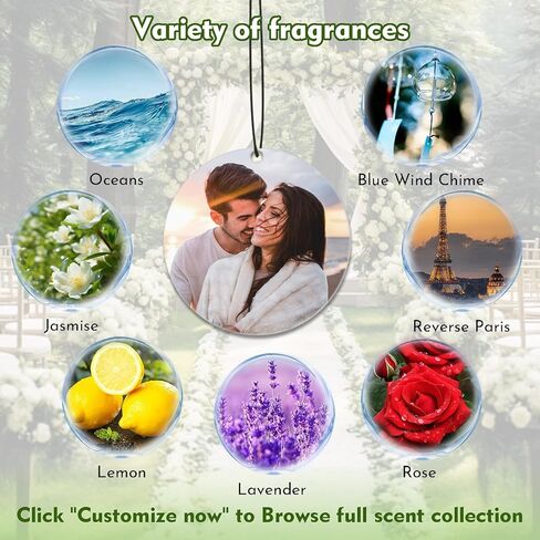 معطرات الهواء المخصصة مع الصورة - معطر الهواء الشخصي للسيارة ، نص صورة مزدوج التخصيص ، حفل زفاف عيد ميلاد للرجال صديقة صديقها (المحاصيل) in Kuwait