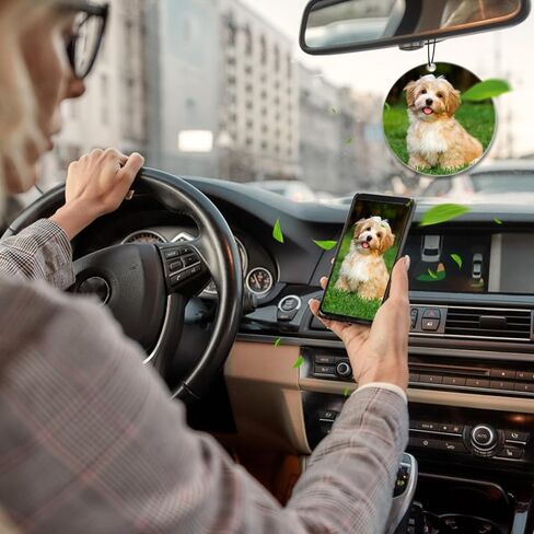 معطرات الهواء المخصصة مع الصورة - معطر الهواء الشخصي للسيارة ، نص صورة مزدوج التخصيص ، حفل زفاف عيد ميلاد للرجال صديقة صديقها (المحاصيل) in Kuwait