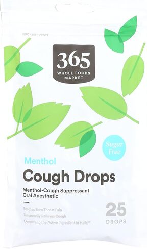 365 من قبل Whole Foods Market ، قطرات السعال ، المنثول الخالي من السكر ، 25 العد in Saudi Arabia