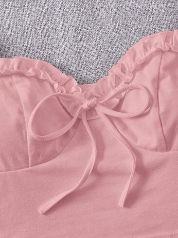 Verdusa Women's Babydoll Tops Puff Sleeve Sweetheart Neckline Top Crop Top in Saudi Arabia