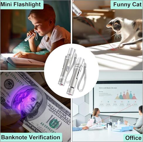 TBTeek Cat Toys Rechargeable, Cat Toys for Indoor Cats,7 Adjustable Lights&Pattern Interactive Cat Toy,Portable Funny Kitten Toy for Training Play Exercise（2 Pack ） in Kuwait