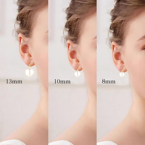 Pearl Earrings for Women Minimalist Pearl Drop Earrings Elegant Gold Leverback Pearl Dangle Earrings Wedding jewelry Bridesmaid Gifts in Saudi Arabia