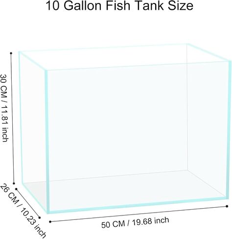 3 Gallon Glass Fish Tank, Easy to Maintain Small Aquarium for Betta/Goldfish/Snails/Shrimp and Aquatic Planting. in Kuwait
