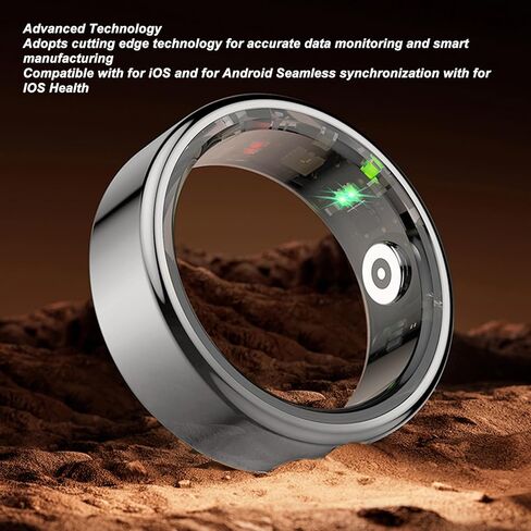 Smart Fitness Tracker Ring, Waterproof Activity Tracker with Heart Rate, Pedometer, Sleep Tracking, Monitor & Step Calorie Counter, Smart Health Ring for Women Men in Saudi Arabia