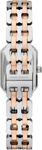 Armani Exchange A | X Women's Watch ، مستطيل ثنائي الساعة للنساء مع فرقة من الفولاذ المقاوم للصدأ in Kuwait
