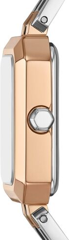 Armani Exchange A | X Women's Watch ، مستطيل ثنائي الساعة للنساء مع فرقة من الفولاذ المقاوم للصدأ in Kuwait