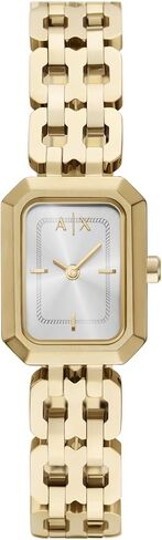 Armani Exchange A|X Women's Watch, Rectangle Two-Hand Watch for Women with Stainless Steel Band in Saudi Arabia