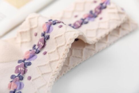 Starella Women's Cute Floral Socks Ruffle Frilly Aesthetic 3D Flower Cotton Preppy Dress Sock 5 Pairs in Kuwait