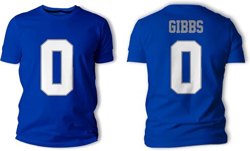 Jahmyr Gibbs #0 Detroit Football Shirt Jersey 100 ٪ Cotton in Kuwait
