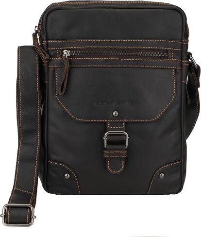 Denver Crossbody Bag – Chestnut Full‑Grain Leather Sling Bag – Compact Urban Shoulder Bag in Saudi Arabia