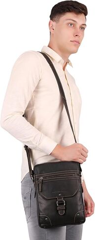 Denver Crossbody Bag – Chestnut Full‑Grain Leather Sling Bag – Compact Urban Shoulder Bag in Saudi Arabia