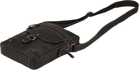 Denver Crossbody Bag – Chestnut Full‑Grain Leather Sling Bag – Compact Urban Shoulder Bag in Saudi Arabia