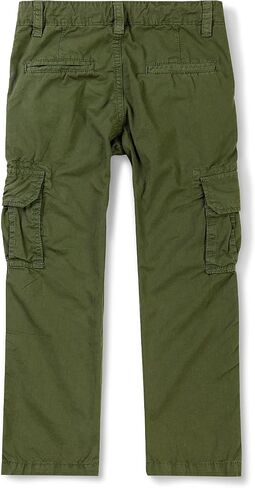 Boys Camo Cargo Pants,Classic Twill Casual Outdoor Military Multi Pocket Combat Trousers C Blue 160CM-10-11 Years in Saudi Arabia