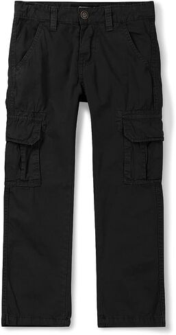 Boys Camo Cargo Pants,Classic Twill Casual Outdoor Military Multi Pocket Combat Trousers C Blue 160CM-10-11 Years in Saudi Arabia