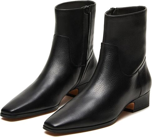 Fall Suede Ankle Boots For Women Square Toe Short Booties Chunky Low Heel Boots Side Zip Dressy Mid Calf Combat Riding Motorcycle Booties in Kuwait