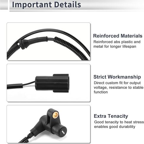 ABS Wheel Speed Sensor Front Left ABS Sensor Anti-lock Braking System Sensor No.0K31L4373XE/0K31L4373XD for KIA RIO 2001-2002 in Saudi Arabia