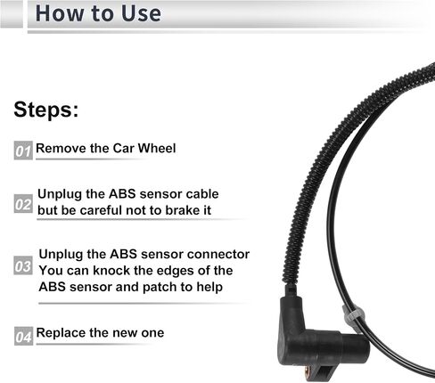 ABS Wheel Speed Sensor Front Left ABS Sensor Anti-lock Braking System Sensor No.0K31L4373XE/0K31L4373XD for KIA RIO 2001-2002 in Saudi Arabia