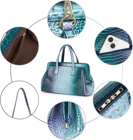 Women Fashion Crocodile Print Handbag Shoulder Satchel Top Handle Crossbody Bag in Kuwait