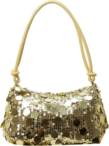 Women Sequin Bag Small Shoulder Tote Sparkly Purse Clutch Handbags Evening Bag Party Bling Glitter Sparkle Sequin Purse in Kuwait