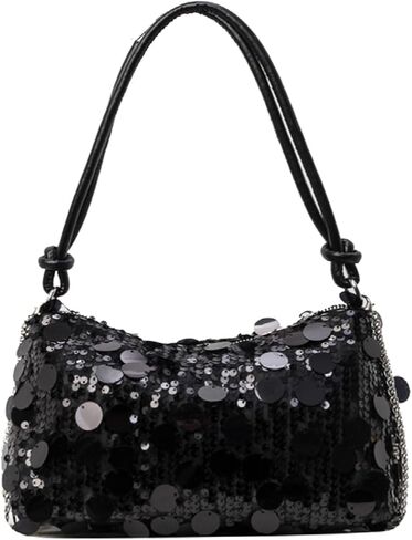 Women Sequin Bag Small Shoulder Tote Sparkly Purse Clutch Handbags Evening Bag Party Bling Glitter Sparkle Sequin Purse in Kuwait