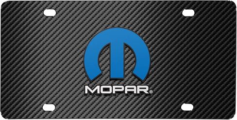 لشعار Mopar 3D المزدوج على لوحة ترخيص من الألياف الكربونية السود in Saudi Arabia