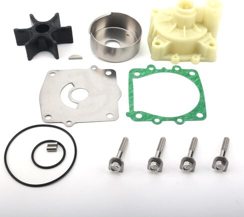 GlückMarine 63VW0078 Water Pump Impeller Repair Kit with Housing for Yamaha 6-30 HP Outboard Boat Motors Replacement 63V-W0078-00 63V-W0078-01 Sierra 18-3412 18-3433 Marine Engine in Kuwait