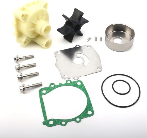 GlückMarine 63VW0078 Water Pump Impeller Repair Kit with Housing for Yamaha 6-30 HP Outboard Boat Motors Replacement 63V-W0078-00 63V-W0078-01 Sierra 18-3412 18-3433 Marine Engine in Kuwait