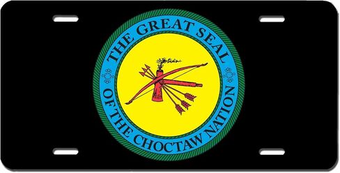 Native American Cherokee Tribal Flag License Plate, Automobile 6X12, Vanity Plate for Cars Front Bumper, Wagon, Mailbox, Toys, Made in The USA, .032 Thick Aluminum in Kuwait