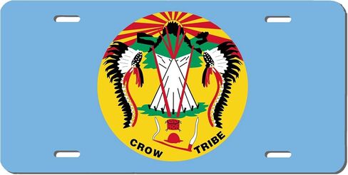 Native American Cherokee Tribal Flag License Plate, Automobile 6X12, Vanity Plate for Cars Front Bumper, Wagon, Mailbox, Toys, Made in The USA, .032 Thick Aluminum in Kuwait
