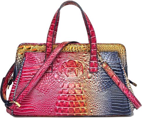 Women Fashion Crocodile Print Handbag Shoulder Satchel Top Handle Crossbody Bag in Kuwait