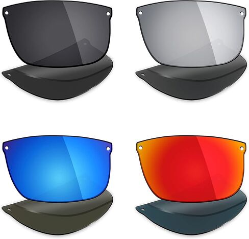 Mryok 4 زوج العدسات الاستبدال المستقطب لـ Oakley Carbon Blade Sunglass - Stealth Black/Fire Red/Ice Blue/Silver Titanium in Saudi Arabia