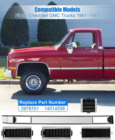 A/C Dash Vent & Molding Kit Compatible with Chevy GMC Truck 1981-1987, A/C Dashboard Vent Kit Replace 3979751 14014536 in Saudi Arabia