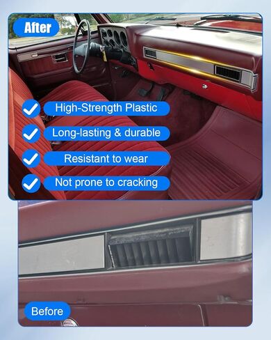 A/C Dash Vent & Molding Kit Compatible with Chevy GMC Truck 1981-1987, A/C Dashboard Vent Kit Replace 3979751 14014536 in Saudi Arabia
