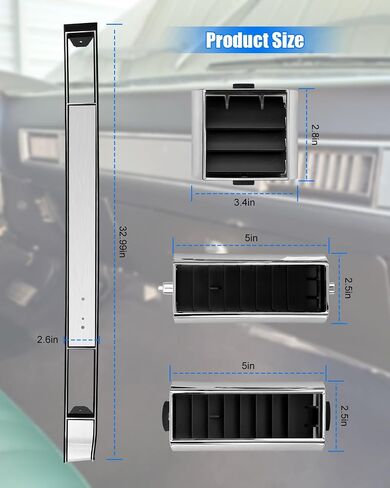 A/C Dash Vent & Molding Kit Compatible with Chevy GMC Truck 1981-1987, A/C Dashboard Vent Kit Replace 3979751 14014536 in Saudi Arabia