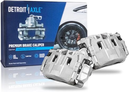 Detroit Axle - Front 2PC الفرجار الفرامل لـ 10-16 Cadillac SRX ، 2 الفرجار الفرامل ث/قوس 2010 2011 2012 2014 2014 2015 2016 استبدال in Kuwait