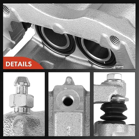 A-Premium Disc Brake Caliper Assembly with Bracket Compatible with Ford F-250 Super Duty 1999-2000, F-350 Super Duty 1999-2000 - Rear Driver and Passenger Side, 2Pcs in Saudi Arabia