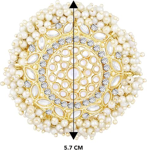Aheli Juda Bun Gold Plated Kundan Beads مرصعة بالمرصعة على الأزياء الهدية للنساء in Saudi Arabia