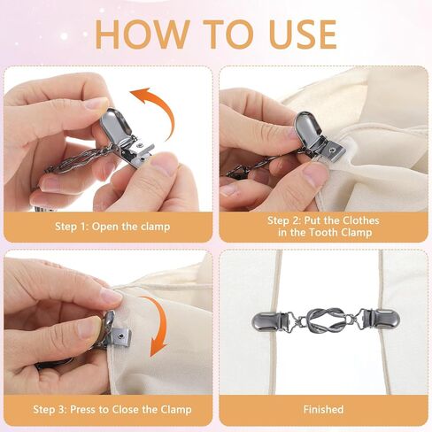 مقاطع سترة 4pcs مقاطع فستان خمر الظهر قميص Cinch Cape Cloak Cinch Closure Clip Weist Trainener مناسبة مناسبة للنساء مختلفات (الذهب الفضي الأسود) in Saudi Arabia