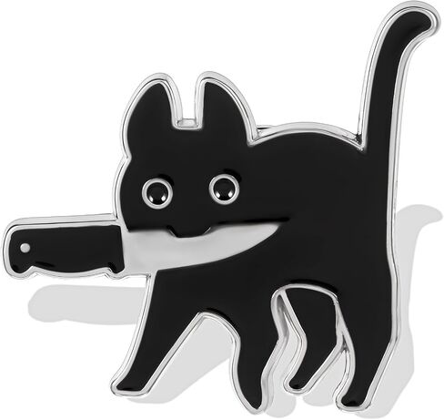 Cat Pins Funny Cat Enamel Pin Cute Cartoon Black Cat Brooch Pins for Backpacks Badges Lapel Bag Jacket Metal Novelty Hat Pins Accessory for Men Women Girls Kids in Saudi Arabia