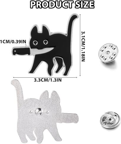 Cat Pins Funny Cat Enamel Pin Cute Cartoon Black Cat Brooch Pins for Backpacks Badges Lapel Bag Jacket Metal Novelty Hat Pins Accessory for Men Women Girls Kids in Saudi Arabia