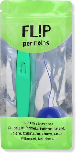 Perinola venezolana (Green). AKA: Bolero, Balero, Capirucho, Choca, Coca, Emboque, Kendama. Similar to Cup-and-Ball., Verde/Verde in Saudi Arabia