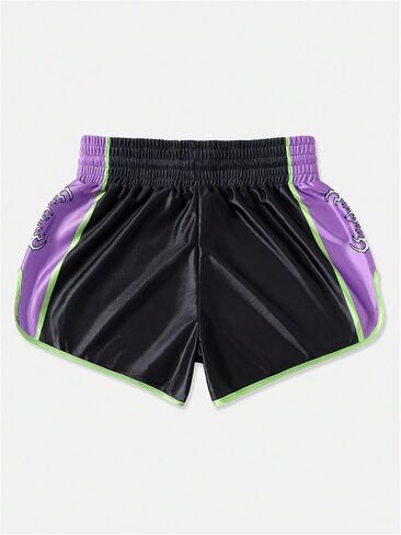 شورتات ملاكمة للرجال Muay Thai مخططة الساق MMA BJJ Kickboxing Shorts in Kuwait