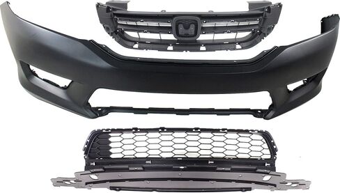 Garage-Pro Front Bumper Cover Kit Compatible with Honda Accord 2013-2015, Sedan, EX/EX-L/LX/Sport - For Models Without Adaptive Cruise Control, USA Built, Primed, with Fog Light Holes - CAPA in Saudi Arabia