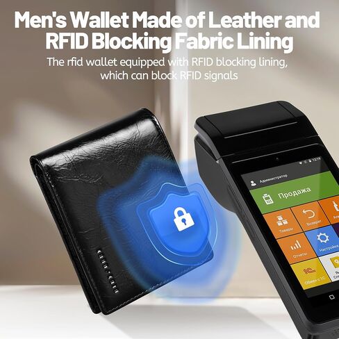 محفظة للرجال والنساء محافظ جلدية حقيقية - حظر RFID ثنائي الطول مع 8 فتحات بطاقات ونوافذ معرف مزدوجة وجيوب نقدية - هدية عيد ميلاد له ، هي ، لها ، in Saudi Arabia