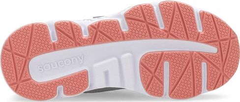 Saucony Wind Shield Alternative Closure Jr. Running Shoe, Navy/Grey/Red, 4 US Unisex Little Kid in Kuwait