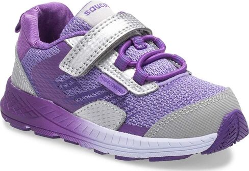حذاء الجري Saucony Wind Shield Alternative Closure Jr.، أزرق داكن/رمادي/أحمر، مقاس 4 US للجنسين للأطفال الصغار in Saudi Arabia