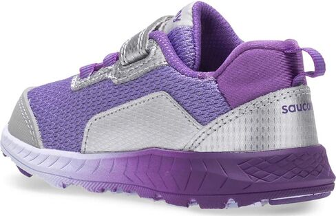 حذاء الجري Saucony Wind Shield Alternative Closure Jr.، أزرق داكن/رمادي/أحمر، مقاس 4 US للجنسين للأطفال الصغار in Saudi Arabia